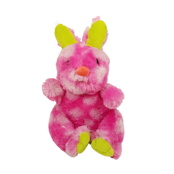 Animal Adventure Plush Pink Rabbit Bunny Green Ears Stuffed Animal Toy 2016 - Picture 1 of 8